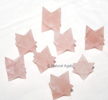 Rose Quartz Merkaba Star