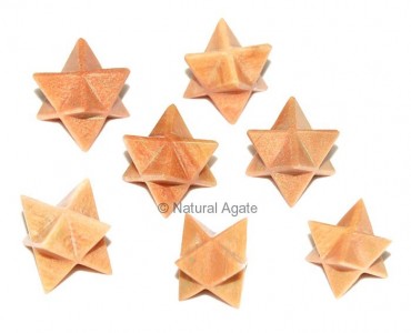 Peach Aventurine Merkaba Star