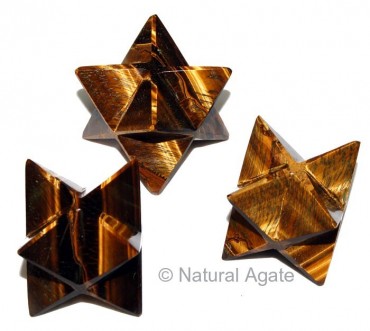 Tiger Eye 40-50 MM Merkaba Star