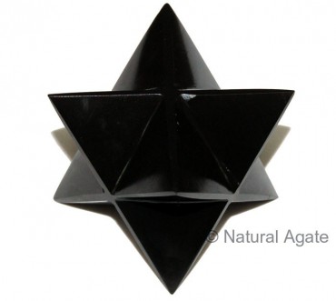 Black Agate Merkaba Star 40-50 MM