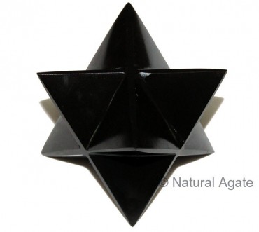 Black Agate Merkaba Star 40-50 MM