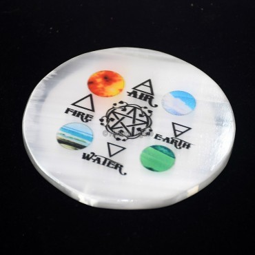Printed Elements Selenite Coaster