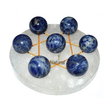 David Star Goldne 7 Ball Sodalite with Crystal Qua