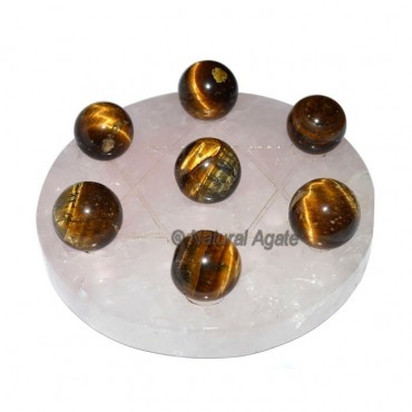 Tiger Eye 7 Ball with David Star