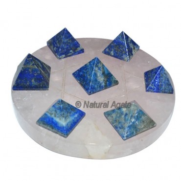 David Star 7 Lapis Pyramids with Crystal David Sta