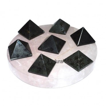 David Star 7 Tourmaline Pyramids with Rose David S