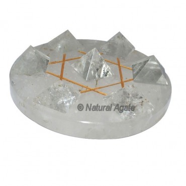 David Star 7 Crystal Pyramids with Crystal Base