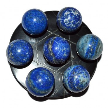 7 Lapis Ball with Balck David Star Base