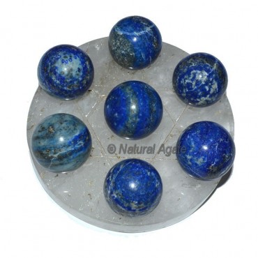 7 Lapis Ball with crystal David Star Base