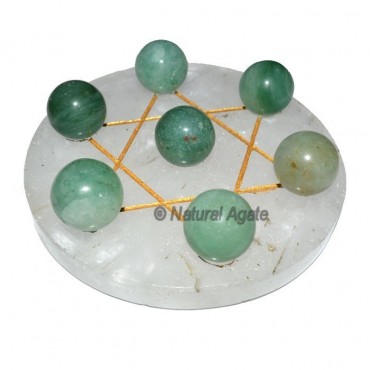 7 Green Aventurine Ball with  Crystal Gold David S