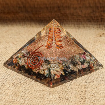 Sunstone Orgonite Protection Pyramid