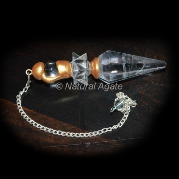 Crystal Quartz Merkaba Star Tibetan Pendulums