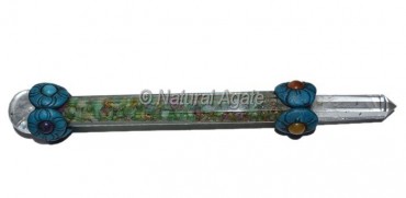 Green Aventurine Orgone Tibetan Wand