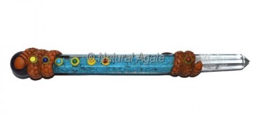 Turquoise Orgone Seven Chakra Tibetan Wand