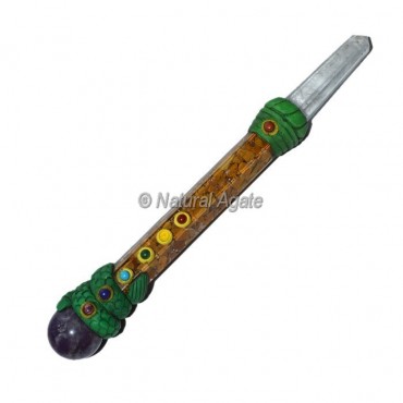 Yellow Jasper Orgone Tibetan Wand