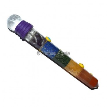 Seven Chakra Stone Tibetan Wand