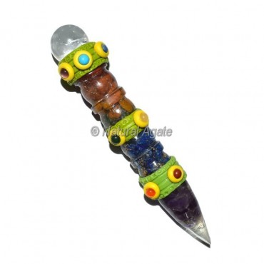 Seven Chakra Orgone Tibetan Wand