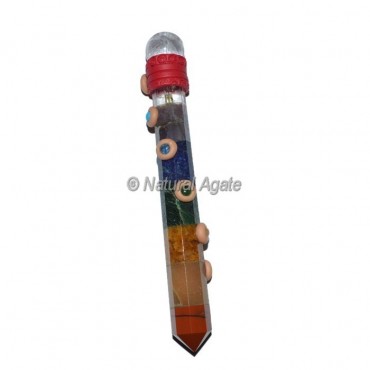 Seven Chakra Stone Bonded Tibetan Wand