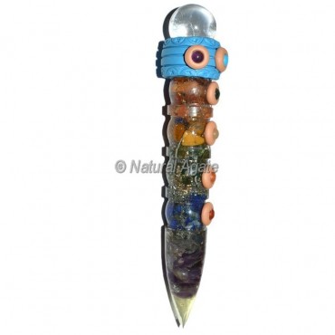 Hand Made Orgone Chakra Tibetan Wand