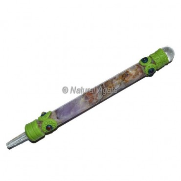 Amethyst Seven Chakra Tibetan Wand