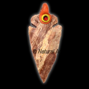 Garnet Tibetan Arrowheads Pendants