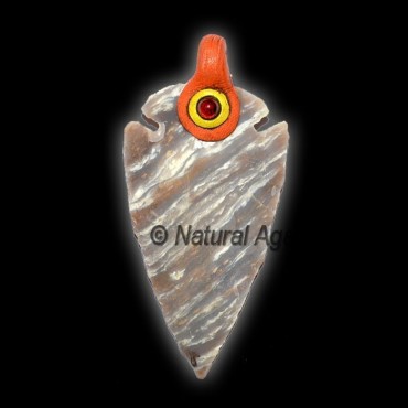 Fancy Agate Arrowheads Tibetan Pendants