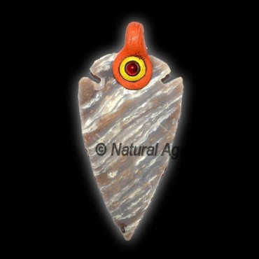 Fancy Agate Arrowheads Tibetan Pendants