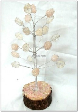 Crystal - Rose Quartz Tumbled Gemstone Tree