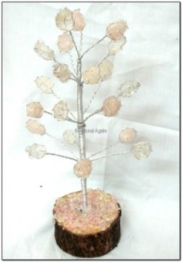 Crystal - Rose Quartz Tumbled Gemstone Tree