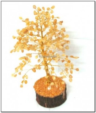 Yellow Agate 300 Pcs Chips Gemstone Tree