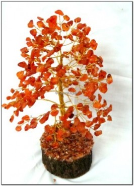 Red Carnelian 300 Pcs Chips Gemstone Tree