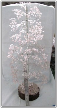 Rose Quartz 1000 Chips Gemstone Tree