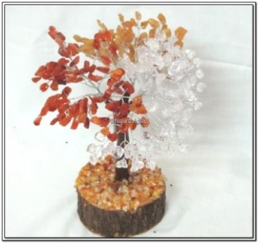 Tumbled Gemstone Tree Red and Crystal