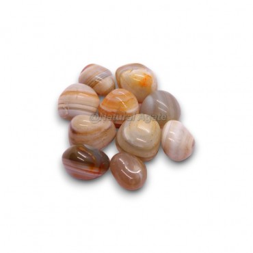 Yellow Banded Agate Tumbled Stone