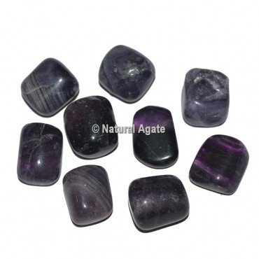 Purple Flourite Tumbled Stones