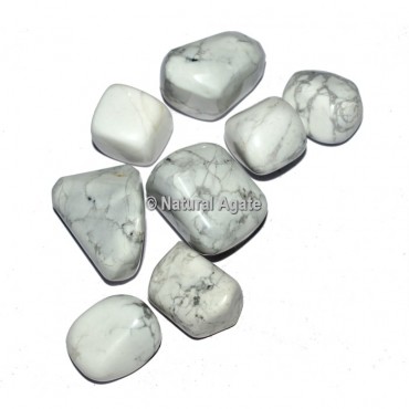 White Howlite Tumbled Stones