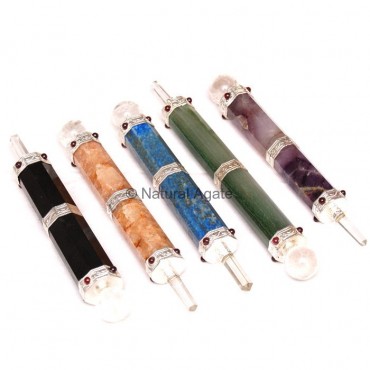 Mix Gemstone Plane Healing Wands