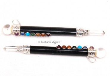 Black Tourmaline Chakra Wands