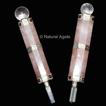 Rose Plane Wands with Garnet