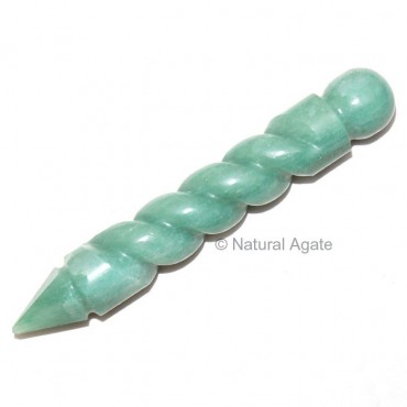 Carved Wands Green Aventurine