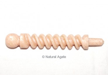 Cream Moon Stone Carved wands