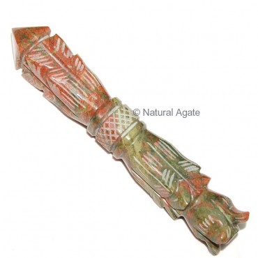 Unakite Carved Wands