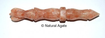 Sun Stone Carved Angel Wands