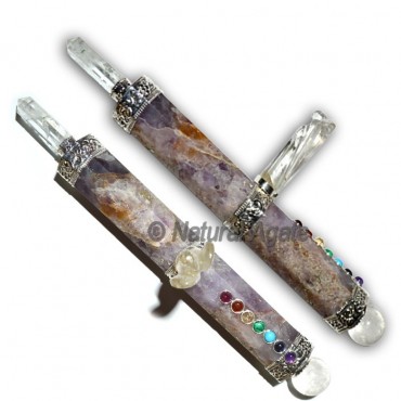 Amethsyt Wands with Crystal Angels