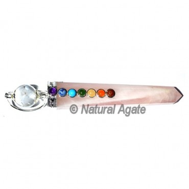 Rose Quartz Obeliks Chakra Wands