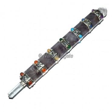 Amethyst Mutli Level 7 Chakra Wand