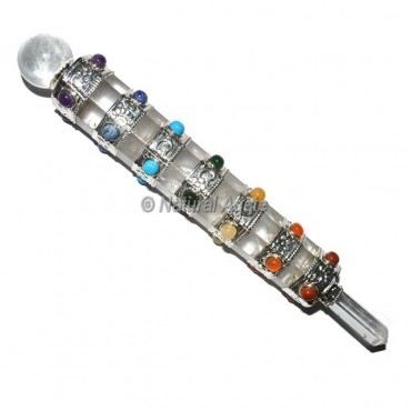 Crystal Quartz Multi Level Seven Chakras Wands