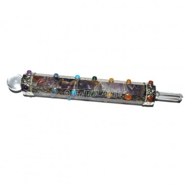 Amethyst Chakra Layer Healing Wand