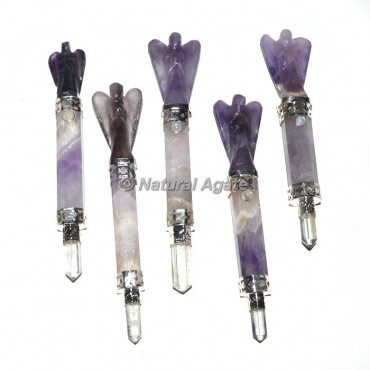 Amethyst Healing Wand With Angel