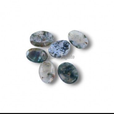 Moss Agate Worry Stone